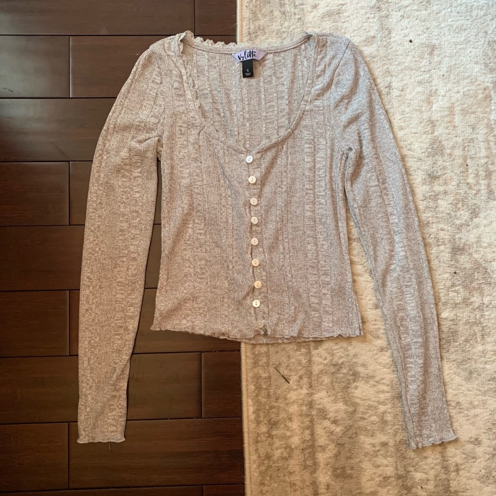 Vylette Button-Up Cardigan NWOT